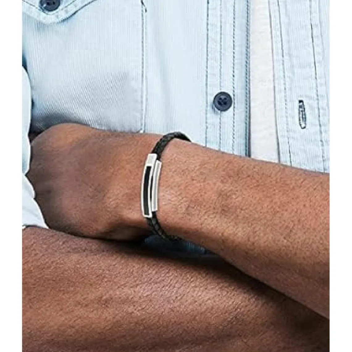 Tommy Hilfiger Bijoux Bracelet HommeTommy Hilfiger Carbon Fiber 2790357 - Cuir, Acier Noir | Homme Bracelet