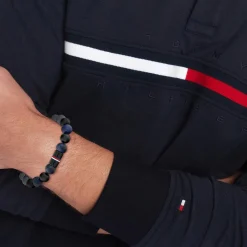 Tommy Hilfiger Bijoux Bracelet Homme Tommy Hilfiger Jameson - 2790630 Acier Gris, Bleu | Homme Bracelet