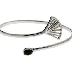 Kosma Paris Bracelet Jonc Arielle Argenté & Onyx Noir | Femme Bracelet