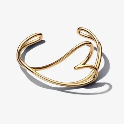 Pandora Bracelet Jonc Cœur Organique Doré | Femme Bracelet
