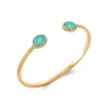 Maison de la Bijouterie Bracelet Jonc femme amazonite plaqué or UW35V35V | Femme Bracelet
