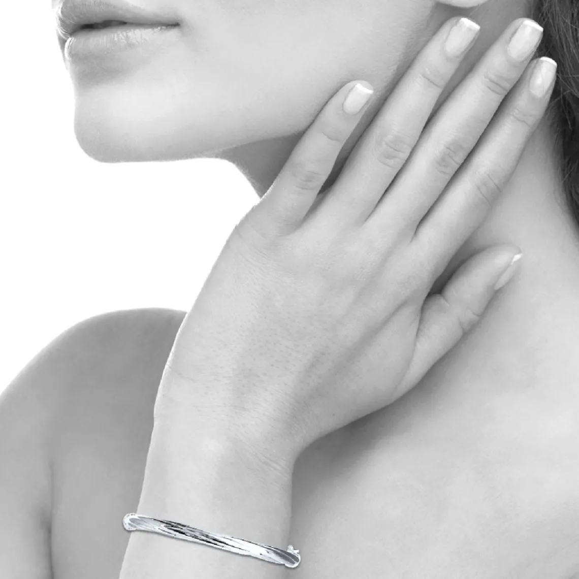 Maison de la Bijouterie Bracelet Jonc femme argent fermé V00ZZ36Y | Femme Bracelet