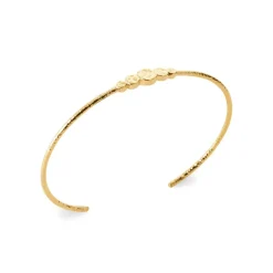 Maison de la Bijouterie Bracelet Jonc femme effet martelé plaqué or UYY0WU5V | Femme Bracelet