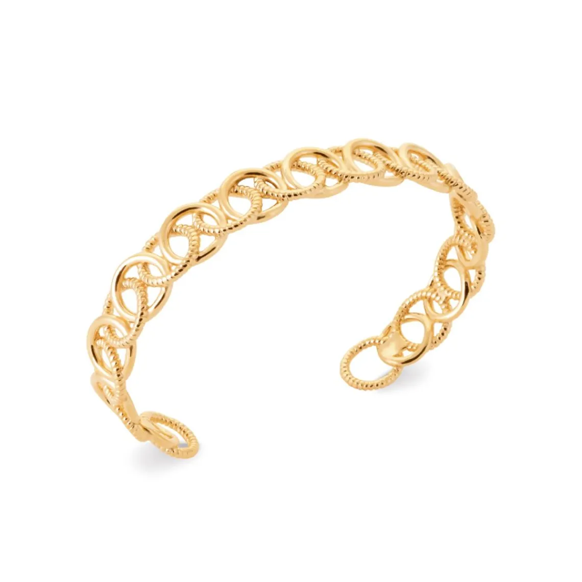 Maison de la Bijouterie Bracelet Jonc femme fantaisie plaqué or UYYZ335V | Femme Bracelet