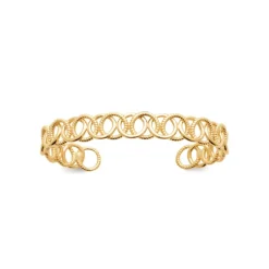 Maison de la Bijouterie Bracelet Jonc femme fantaisie plaqué or UYYZ335V | Femme Bracelet
