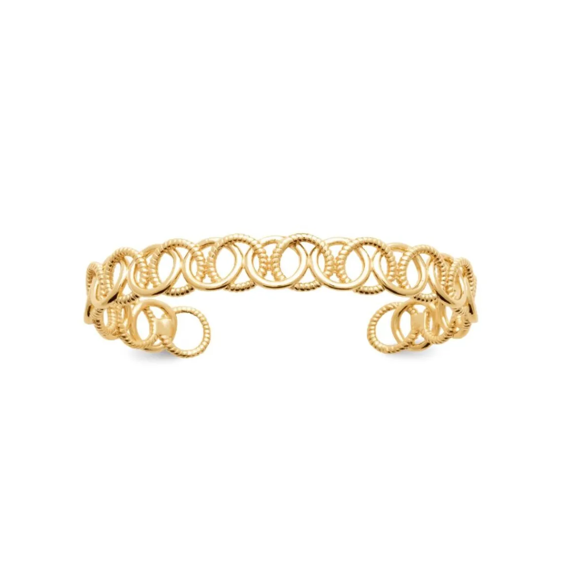 Maison de la Bijouterie Bracelet Jonc femme fantaisie plaqué or UYYZ335V | Femme Bracelet