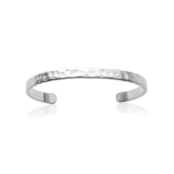 Maison de la Bijouterie Bracelet Jonc femme fantaisie effet martelé Argent VYZ4ZU56 | Femme Bracelet