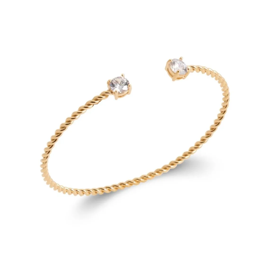 Maison de la Bijouterie Bracelet Jonc femme oxyde de zirconium plaqué or UW345Y5V | Femme Bracelet