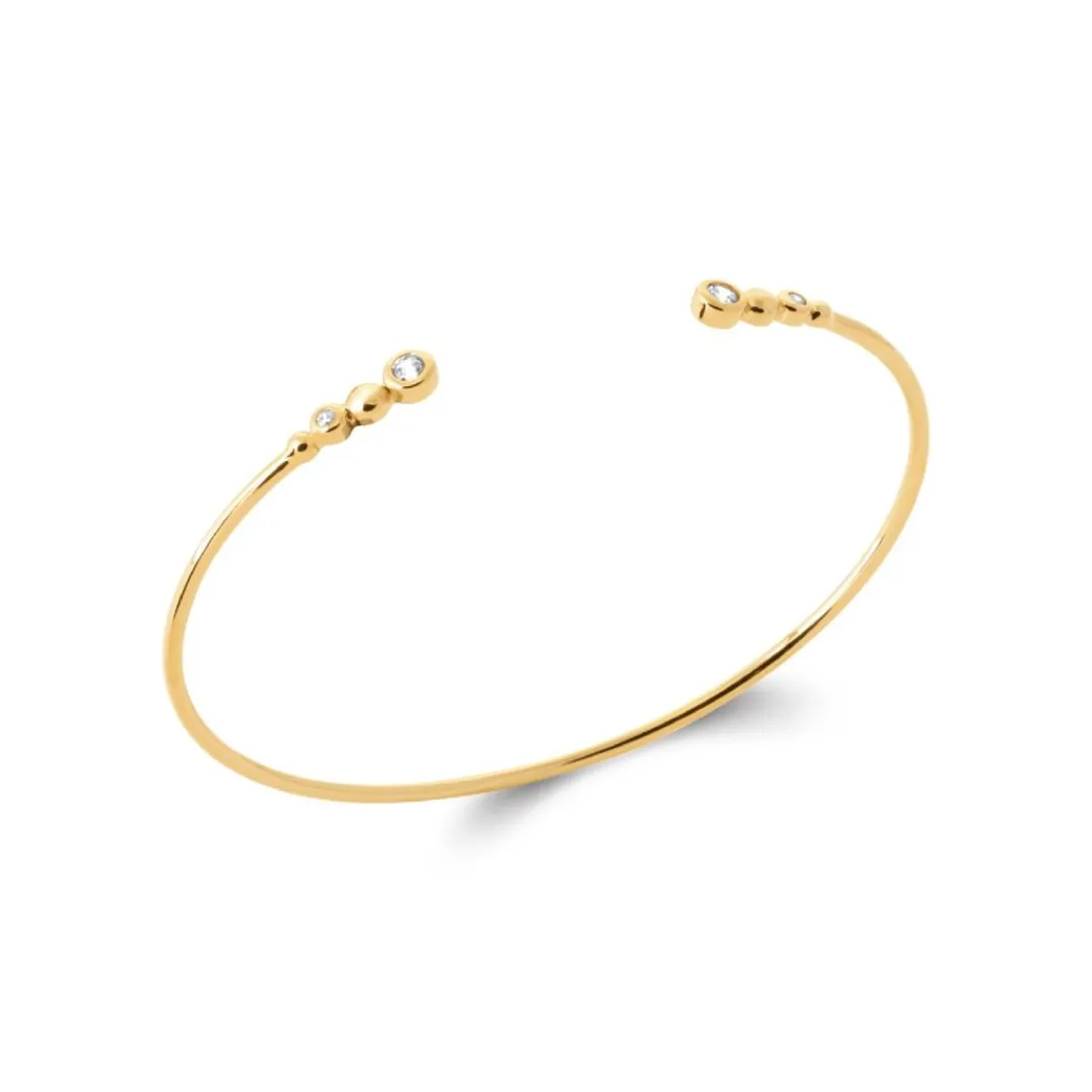 Maison de la Bijouterie Bracelet Jonc femme oxyde de zirconium plaqué or UW3W405V | Femme Bracelet