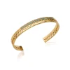 Maison de la Bijouterie Bracelet jonc femme plaqué or turquoise serti griffe - UWZWUV56 | Femme Bracelet