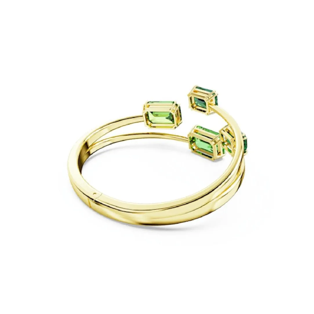 Swarovski Bijoux Bracelet-jonc Millenia octogonale Vert Placage de ton or | Femme Bracelet