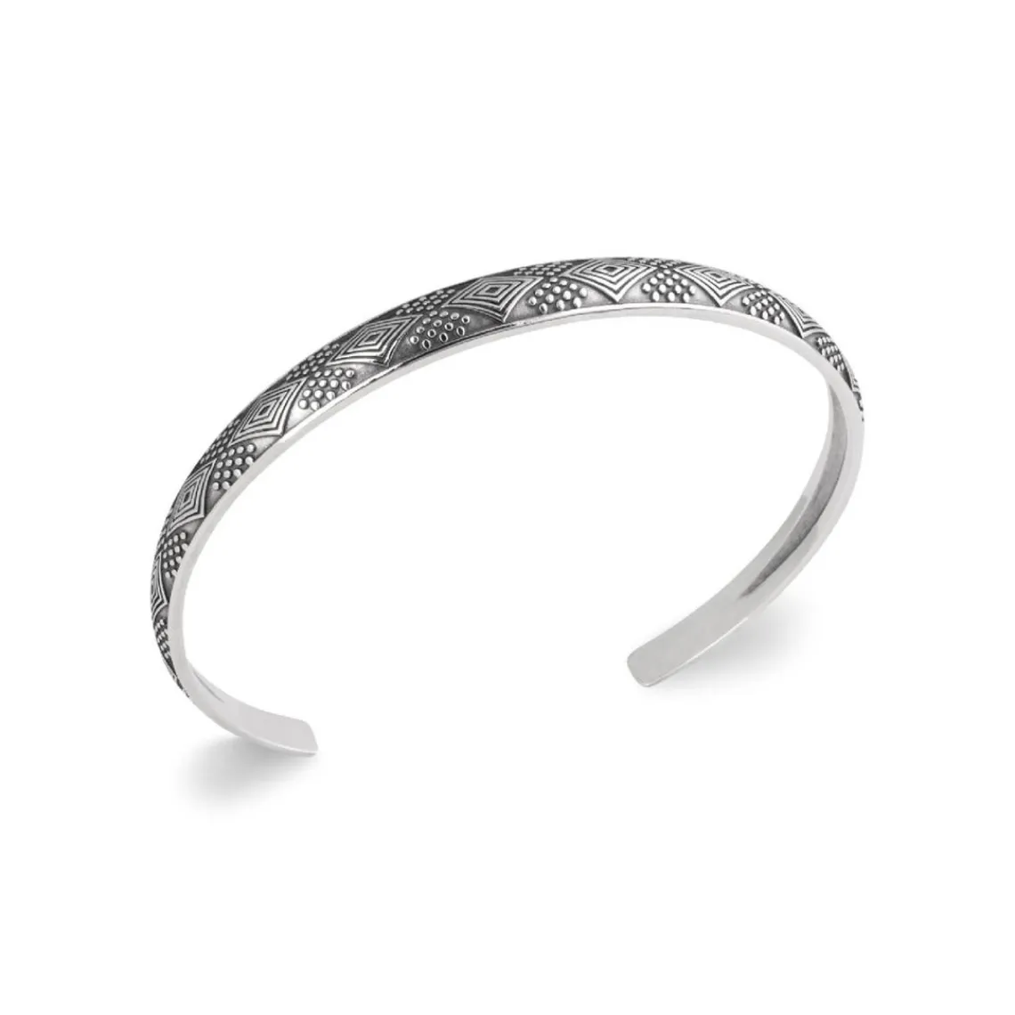 Maison de la Bijouterie Bracelet Jonc ouvert fantaisie homme argent - VYZWWU6Y | Homme Bracelet