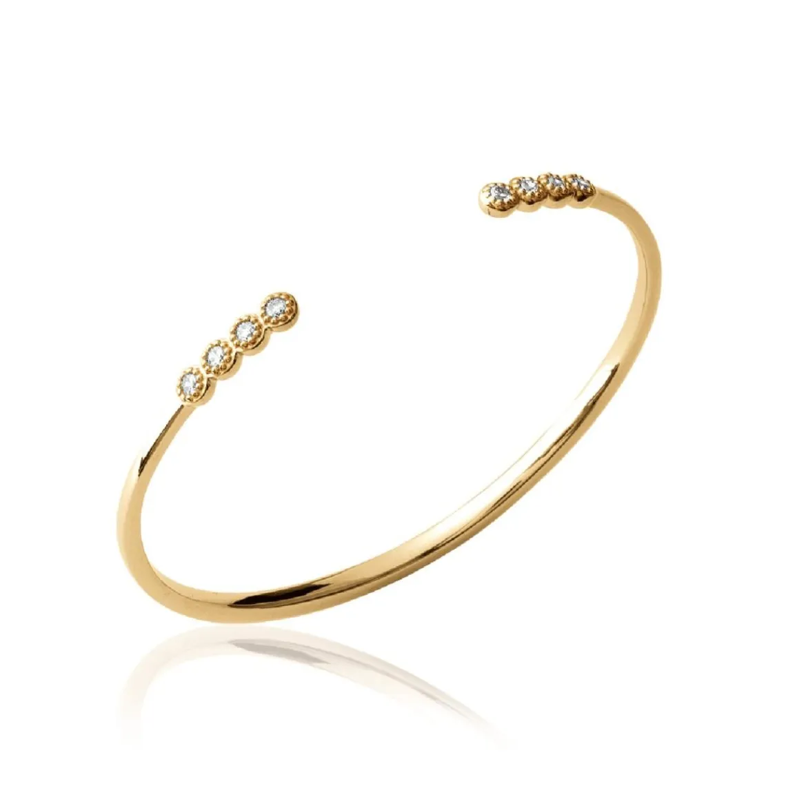 Maison de la Bijouterie Bracelet Jonc oxyde zirconium plaqué or femme UWZ6WU56 | Femme Bracelet