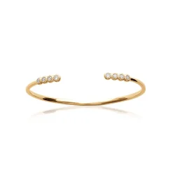 Maison de la Bijouterie Bracelet Jonc oxyde zirconium plaqué or femme UWZ6WU56 | Femme Bracelet