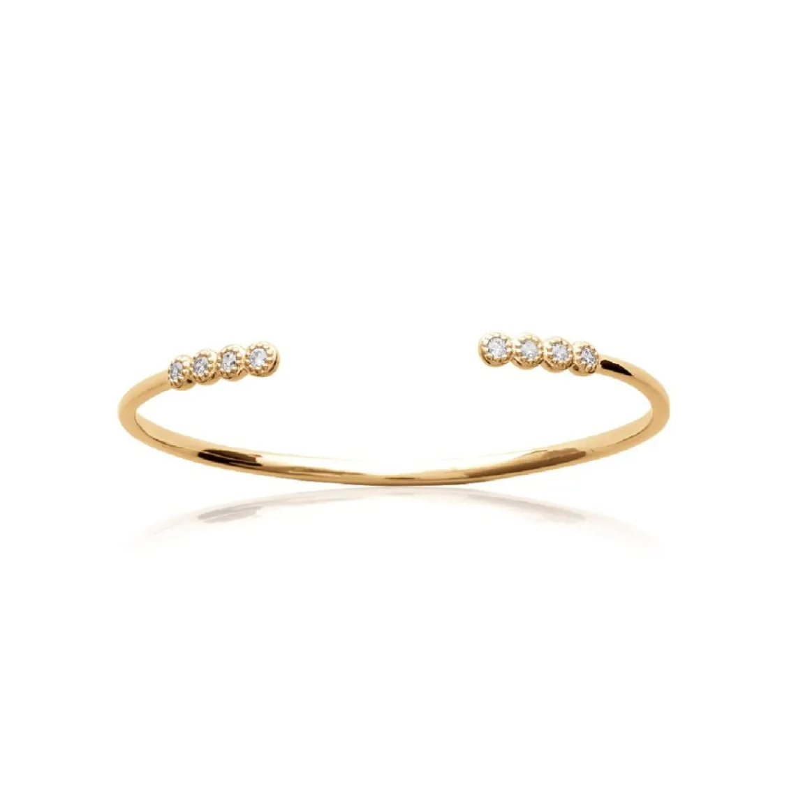 Maison de la Bijouterie Bracelet Jonc oxyde zirconium plaqué or femme UWZ6WU56 | Femme Bracelet