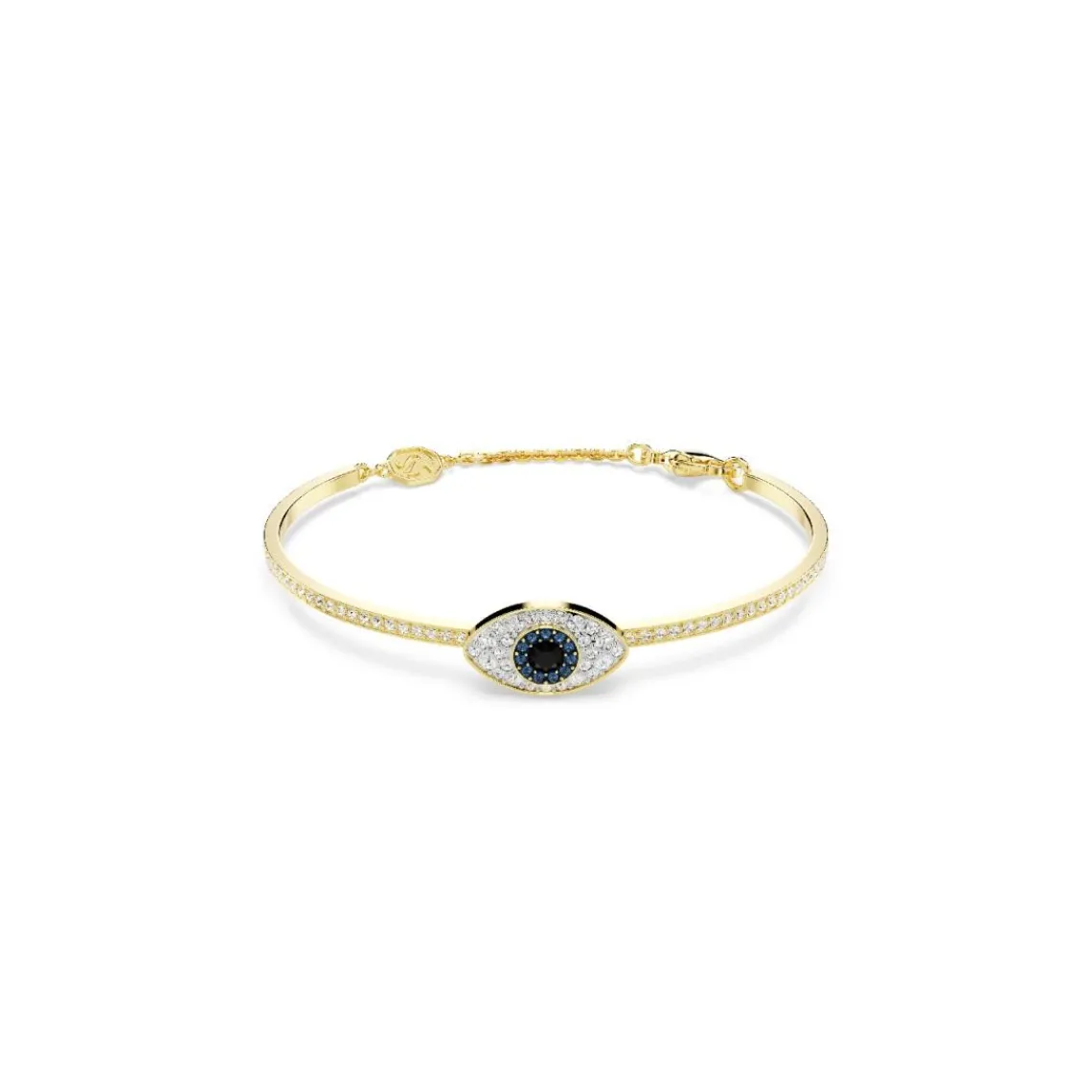 Swarovski Bijoux Bracelet-jonc Symbolica, Œil porte-bonheur, Bleu, Placage de ton or | Femme Bracelet