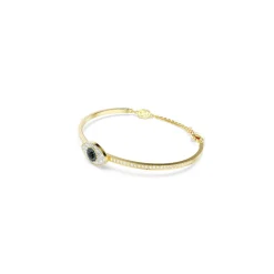 Swarovski Bijoux Bracelet-jonc Symbolica, Œil porte-bonheur, Bleu, Placage de ton or | Femme Bracelet