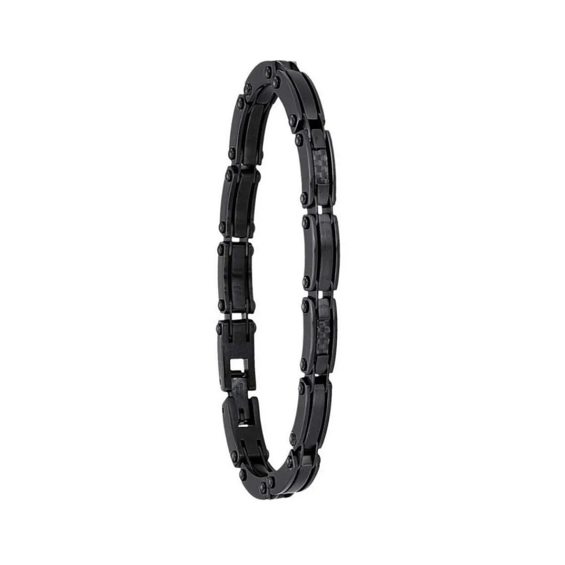 Jourdan Bracelet GERI WA001H - Bracelet En Acier et Carbone Homme | Homme Bracelet