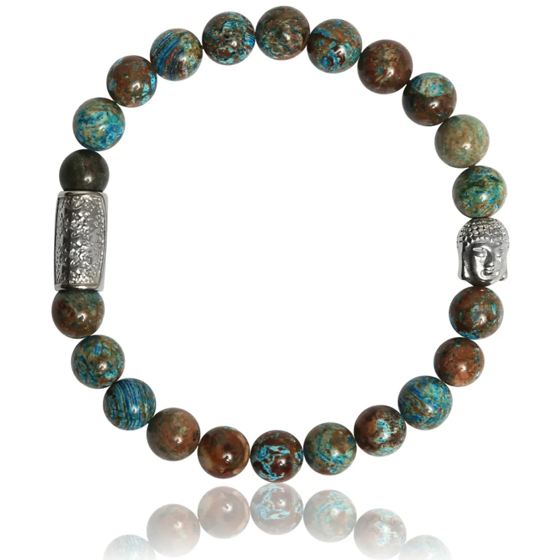 Lauren Steven Bracelet Design ML066 - Bracelet En Pierre Naturelle Pierre de Phoenix Homme | Homme Bracelet