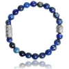 Lauren Steven Bracelet Design ML050 - Bracelet En Pierre Naturelle Lapis Lazuli Homme | Homme Bracelet