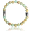 Lauren Steven Bracelet Design ML064 - Bracelet En Pierre Naturelle Jaspe Aqua Terra Blue Homme | Homme Bracelet