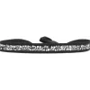 Les Interchangeables Bracelet A24929 - Bracelet Tissu Marron Cristaux de haute qualité Femme | Femme Bracelet