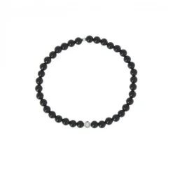 Les Interchangeables Bracelet A59653 - Perle Serti Fleur Noir Femme | Femme Bracelet