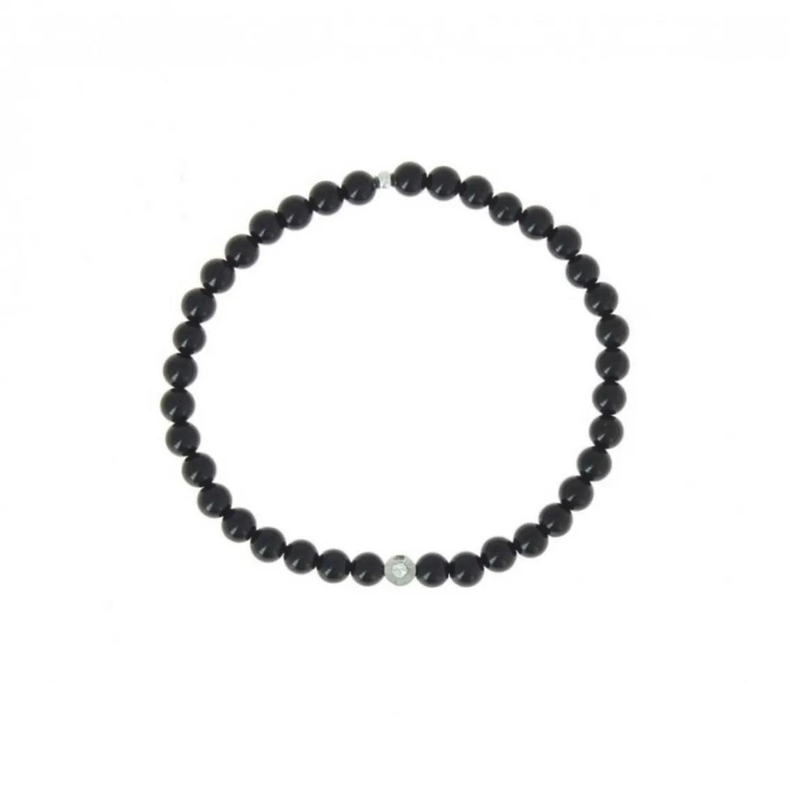 Les Interchangeables Bracelet A59653 - Perle Serti Fleur Noir Femme | Femme Bracelet