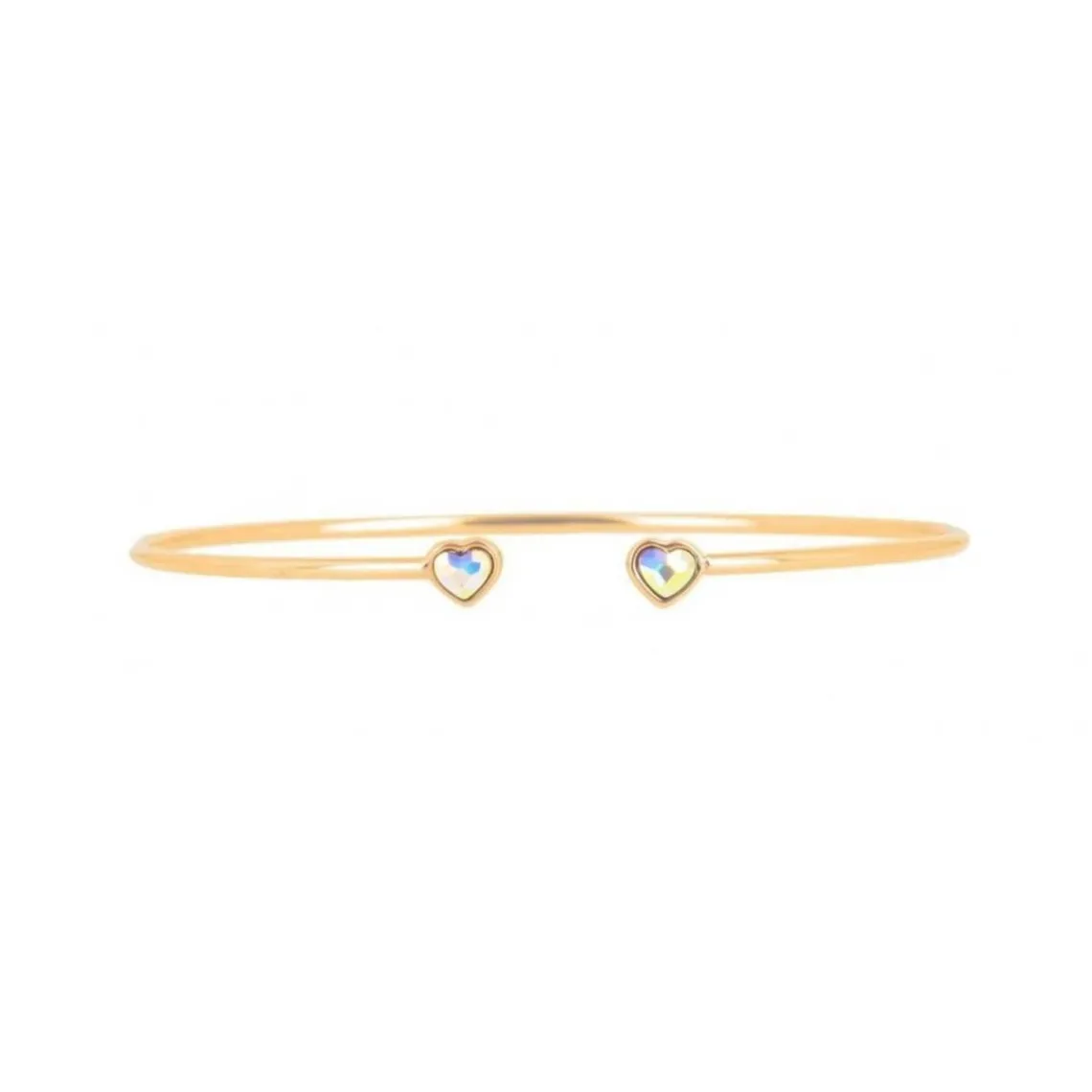 Les Interchangeables Bracelet A59195 - Jonc Double Coeur Doré Femme | Femme Bracelet