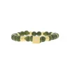 Les Interchangeables Bracelet A58782 - Perle Forme Carre Kaki Femme | Femme Bracelet
