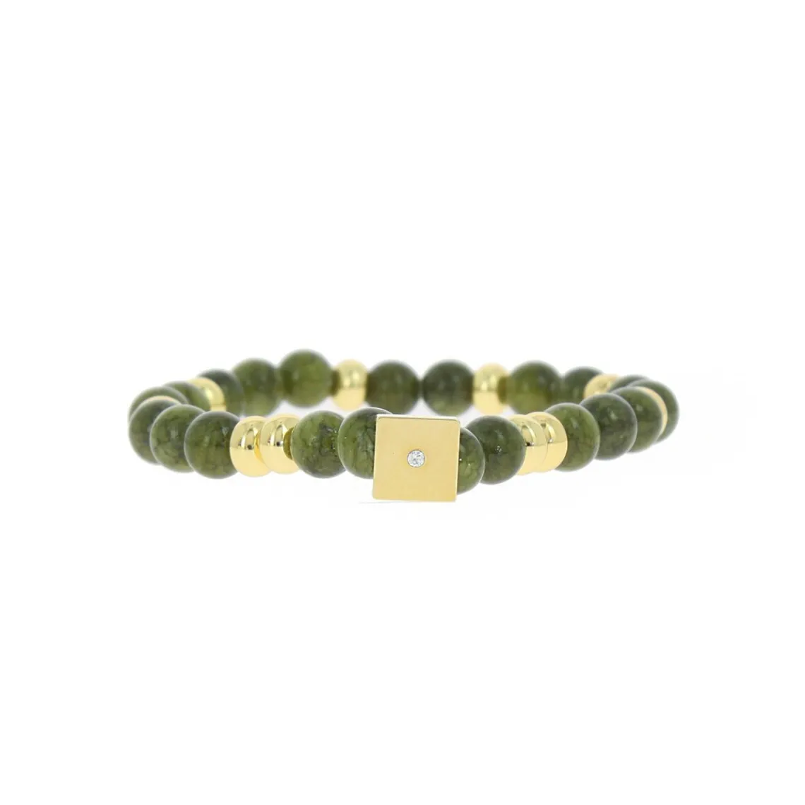 Les Interchangeables Bracelet A58782 - Perle Forme Carre Kaki Femme | Femme Bracelet