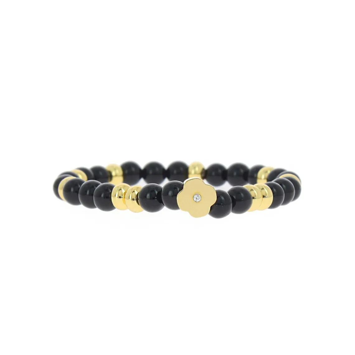 Les Interchangeables Bracelet A58816 - Perle Forme Fleur Noir Femme | Femme Bracelet