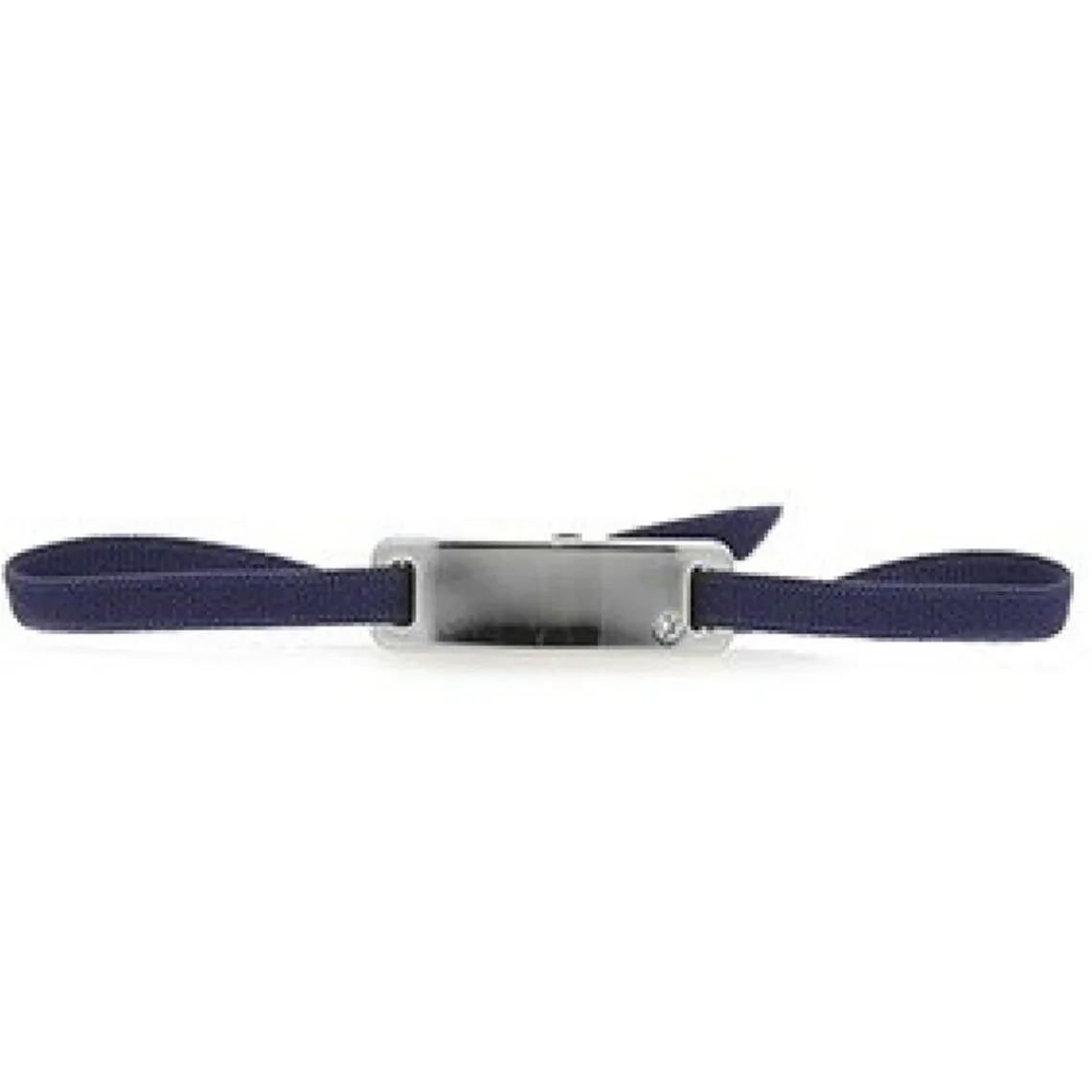 Les Interchangeables Bracelet A55669 - Plaque Ruban Lisse Strasse Marine Palladium Femme | Femme Bracelet