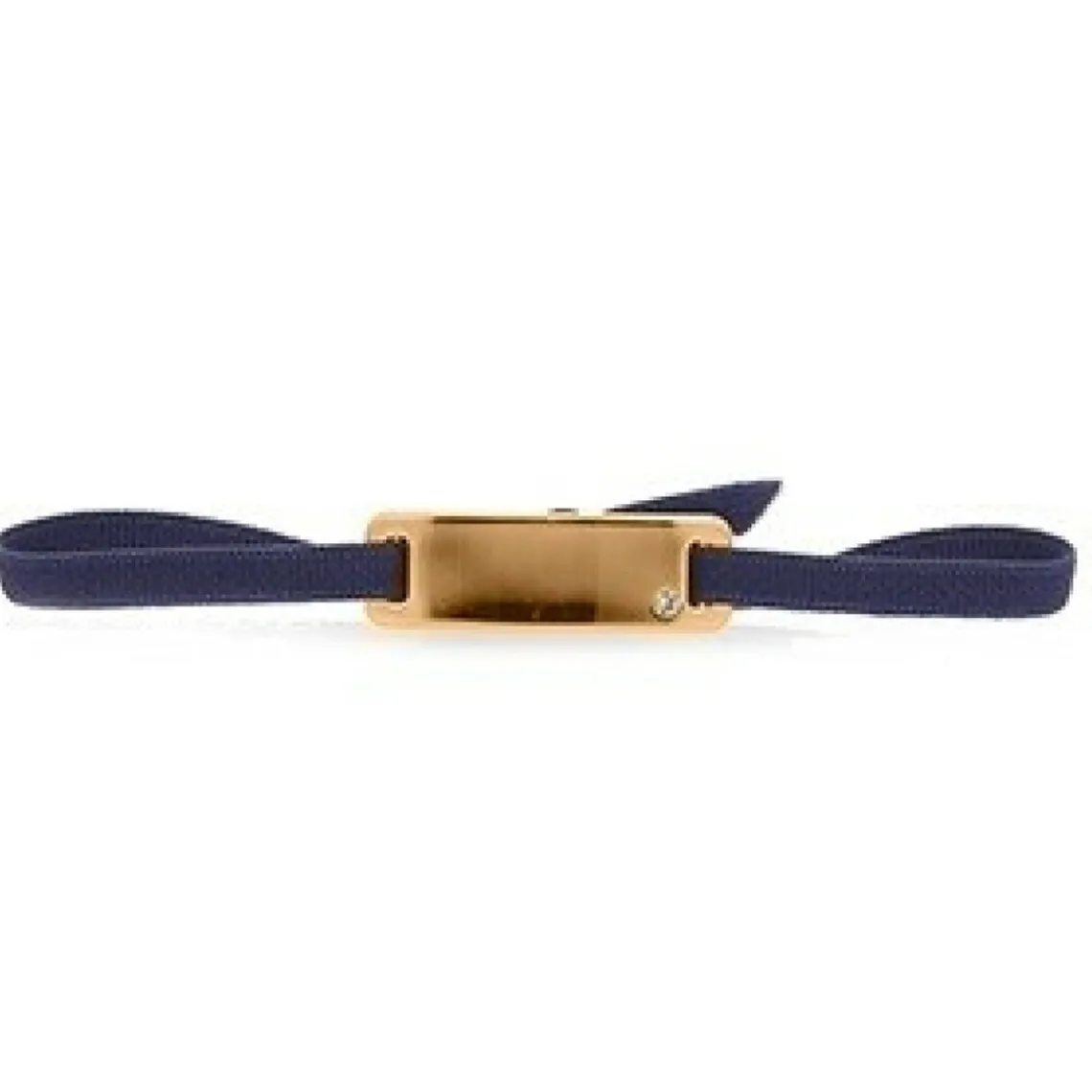 Les Interchangeables Bracelet A55611 - Plaque Ruban Lisse Strasse Marine Or Rose Femme | Femme Bracelet
