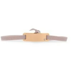 Les Interchangeables Bracelet A55585 - Plaque Ruban Lisse Strasse Beige Rose Or Rose Femme | Femme Bracelet