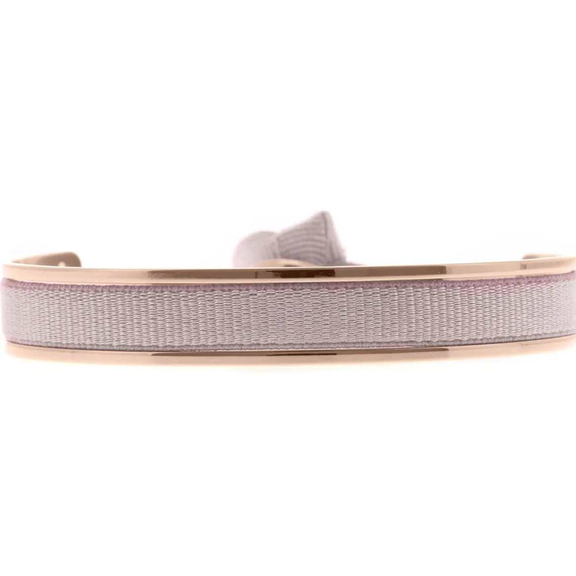 Les Interchangeables Bracelet A47403 - Jonc Ruban Interchangeables 6mm Beige Rose Femme | Femme Bracelet