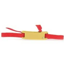 Les Interchangeables Bracelet A55541 - Plaque Ruban Lisse Strasse Corail Or Jaune Femme | Femme Bracelet