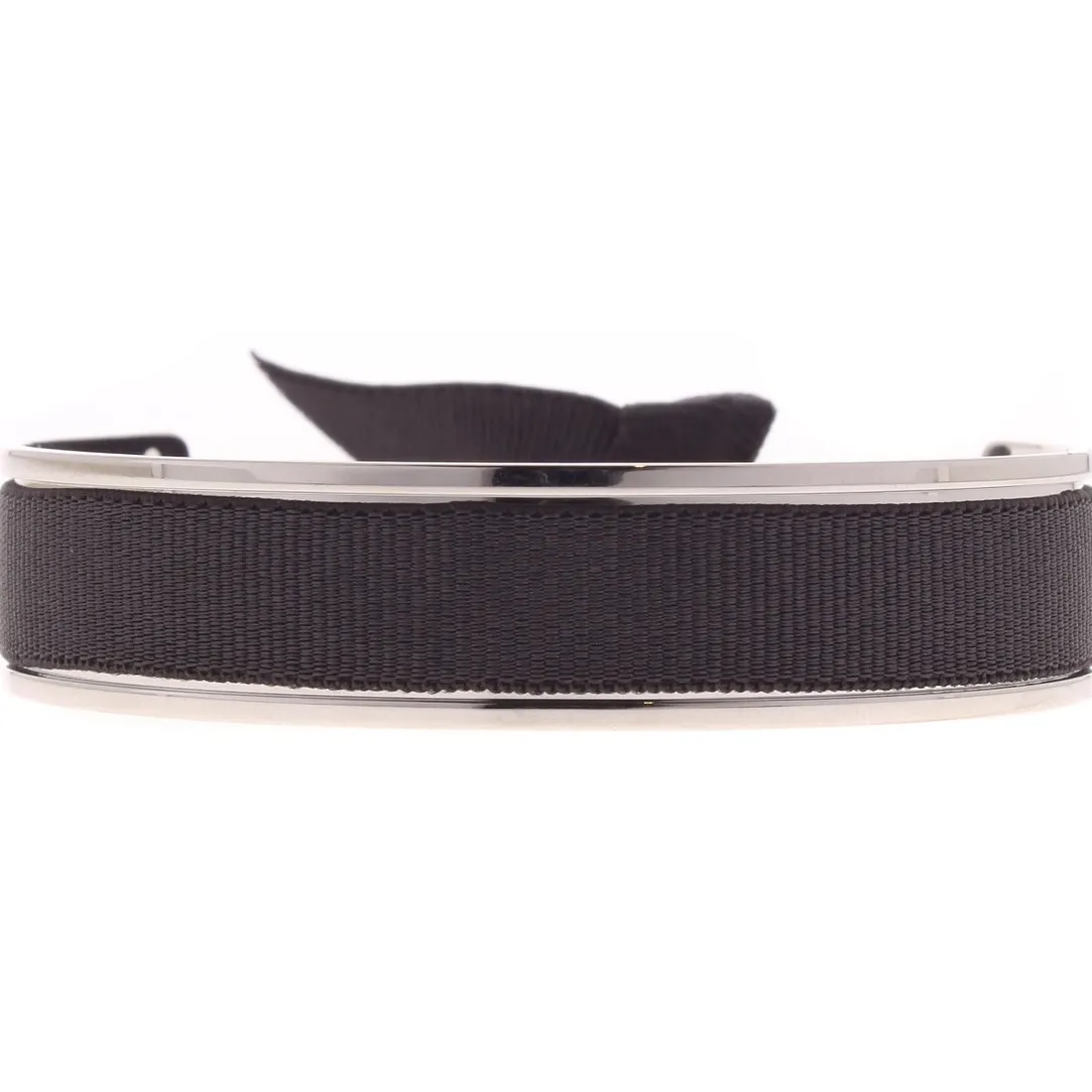 Les Interchangeables Bracelet A42908 - Jonc Ruban Interchangeables 9mm Marron Fonce Femme | Femme Bracelet