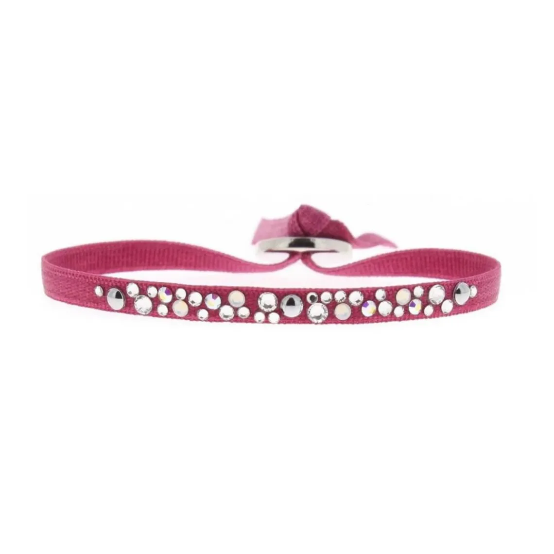 Les Interchangeables Bracelet A36971 - Bracelet Tissu Acier Rouge Femme | Femme Bracelet