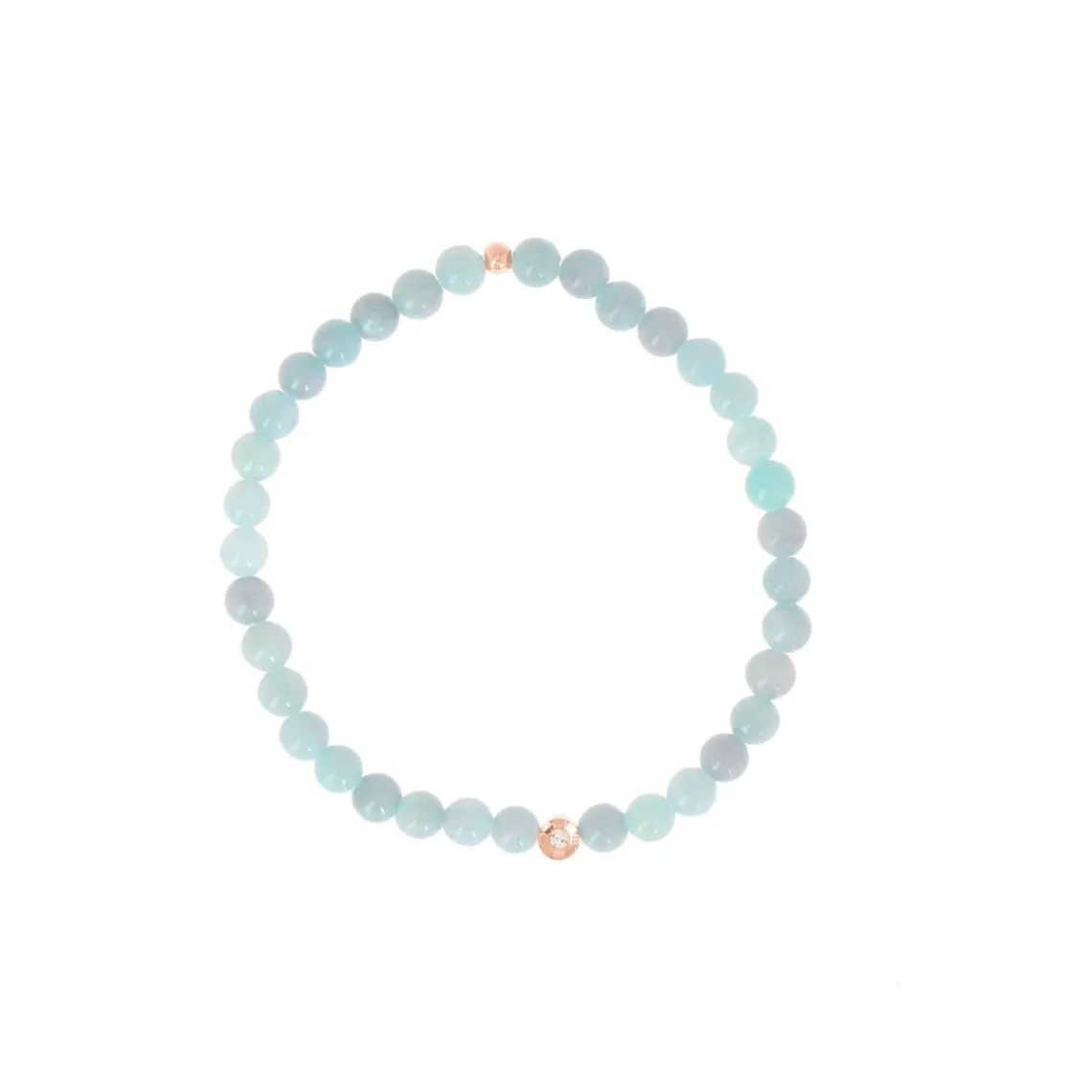 Les Interchangeables Bracelet A59809 - Perle Sertie Fleur Bleu Ciel Femme | Femme Bracelet
