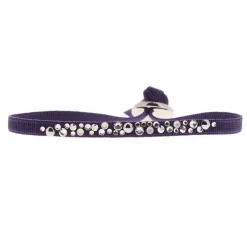 Les Interchangeables Bracelet A41180 - Bracelet Tissu Acier Violet Femme | Femme Bracelet