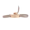 Les Interchangeables Bracelet A59133 - Plaque Ruban Brossée Strasse Beige Rose Femme | Femme Bracelet