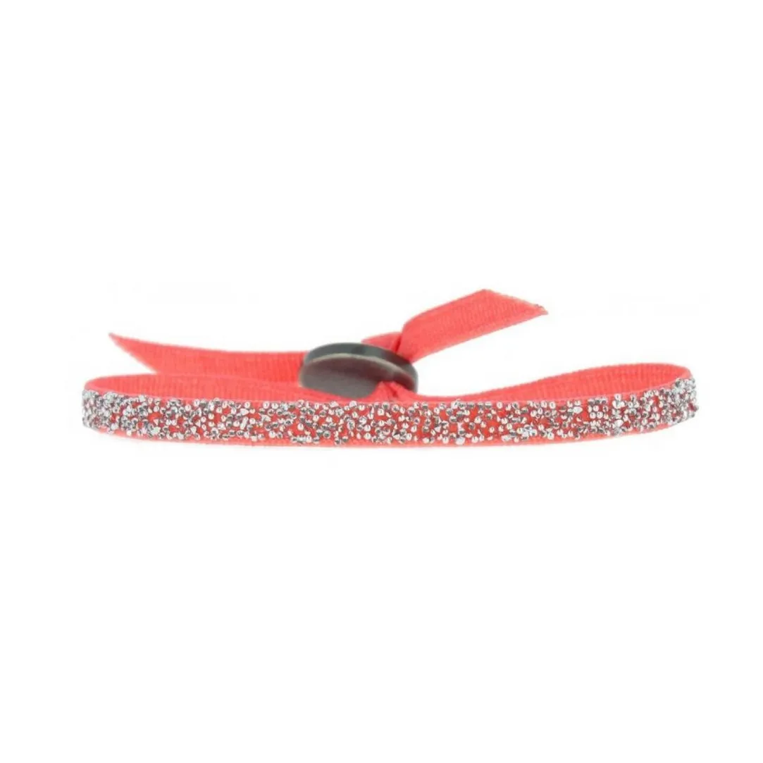 Les Interchangeables Bracelet A49637 - FABRIC Corail Clair Cristal Femme | Femme Bracelet