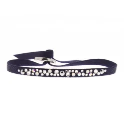 Les Interchangeables Bracelet A36958 - Bracelet Tissu Acier Bleu Femme | Femme Bracelet
