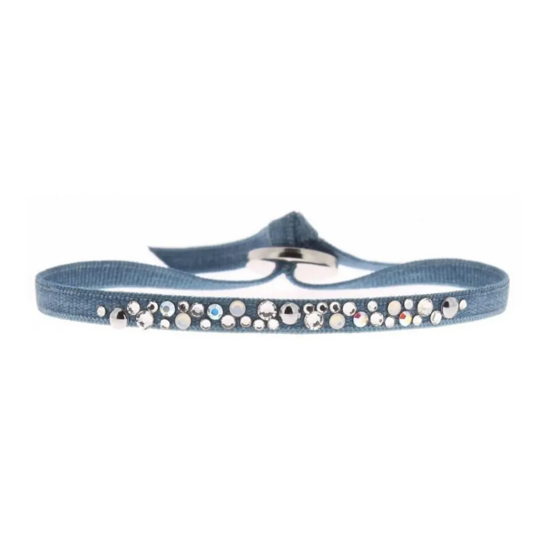 Les Interchangeables Bracelet A36959 - Bracelet Tissu Acier Bleu Femme | Femme Bracelet