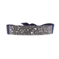 Les Interchangeables Bracelet A36481 - Bracelet Tissu Bleu Cristaux de haute qualité Femme | Femme Bracelet