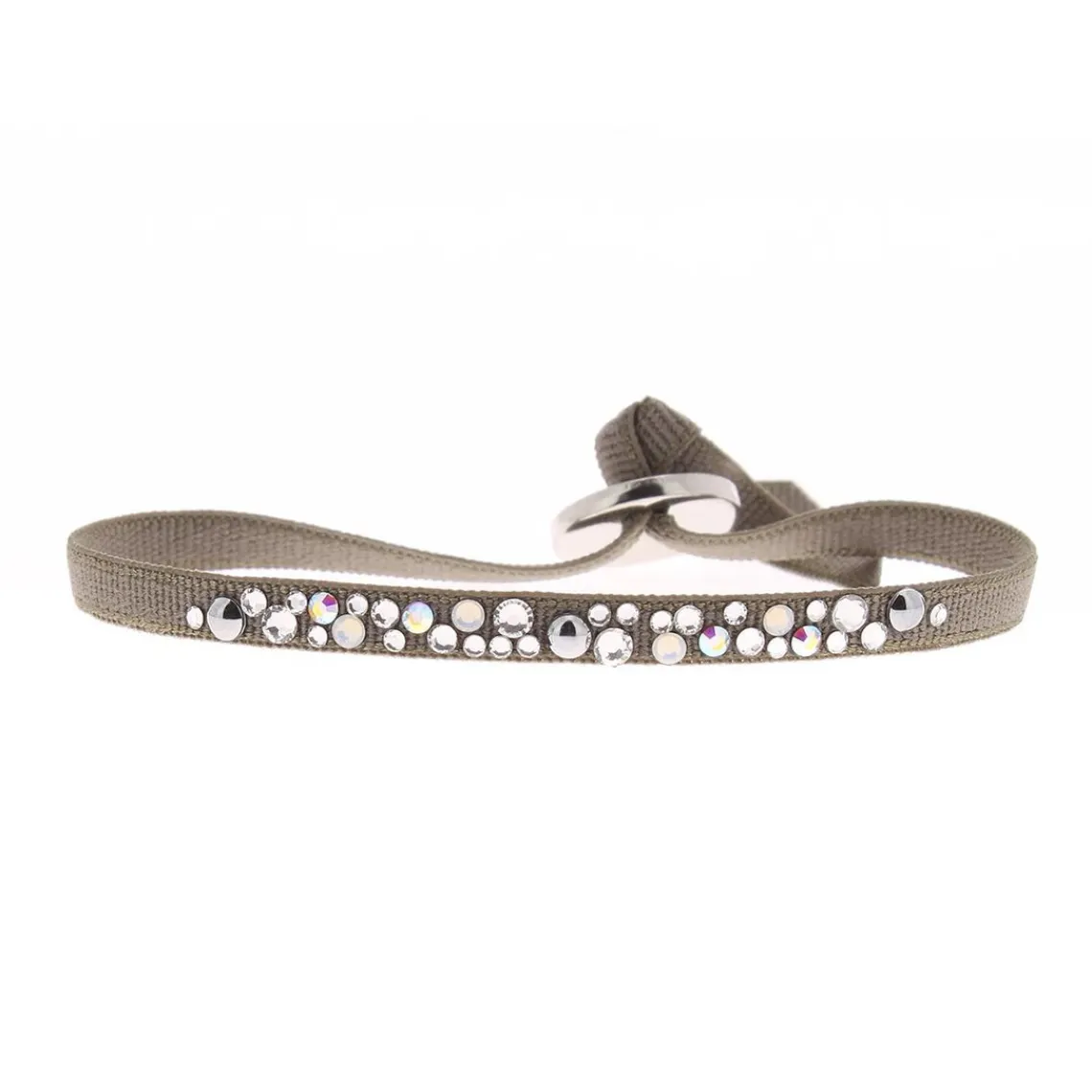 Les Interchangeables Bracelet A36964 - Bracelet Tissu Acier Vert Femme | Femme Bracelet