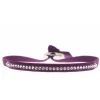Les Interchangeables Bracelet A30482 - Bracelet Tissu Rouge Cristaux de haute qualité Femme | Femme Bracelet