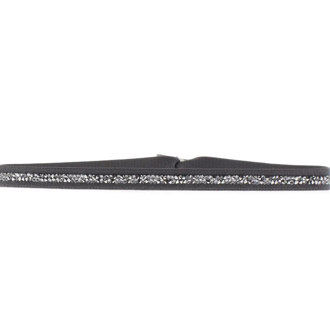 Les Interchangeables Bracelet A39616 - Bracelet Tissu Gris Cristaux de haute qualité Femme | Femme Bracelet