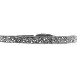 Les Interchangeables Bracelet A38544 - Bracelet Tissu Gris Cristaux de haute qualité Femme | Femme Bracelet